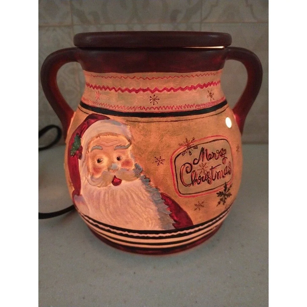 LANG Vintage Christmas Santa Electric Wax Melt Warmer Bean Pot Kimberly Poloson